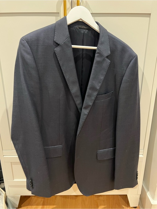 Hugo Boss Other - Hugo Boss Navy Textured Single-Breasted Blazer